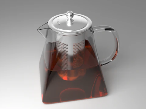 Teiera in vetro Modello 3D