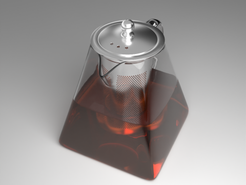 Glass Teapot Model 3D