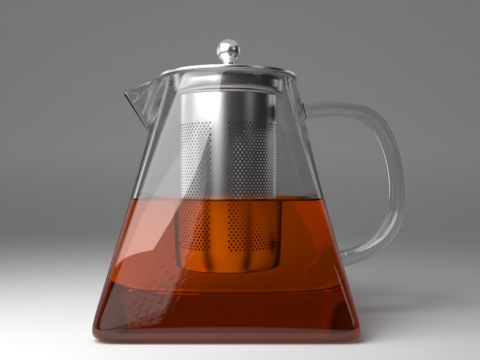 Glass Teapot Model 3D