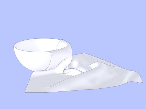 Glass And Textile Model 3D