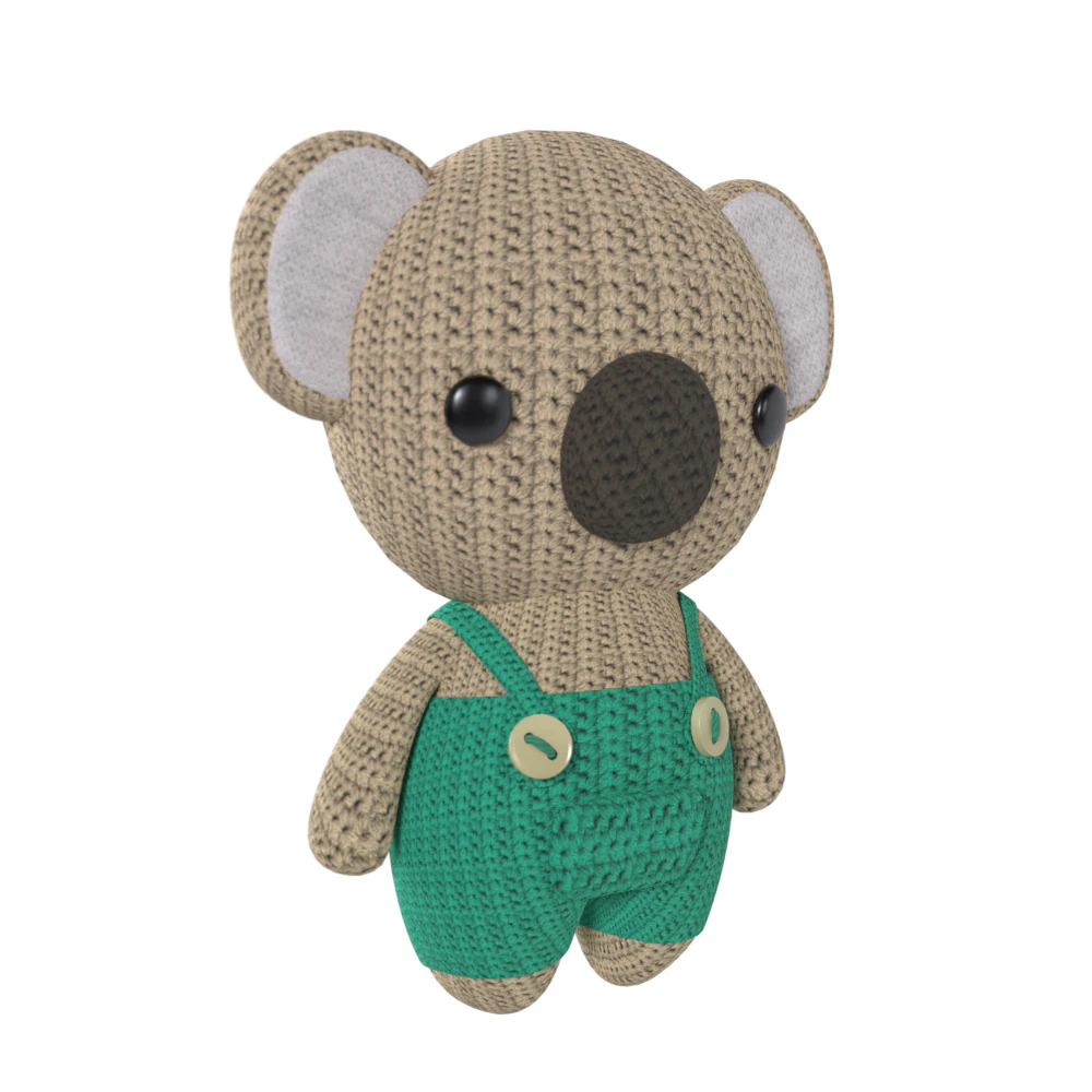 Koala Amigurumi 3D Model .c4d .max .obj .3ds .fbx .stl .blend 