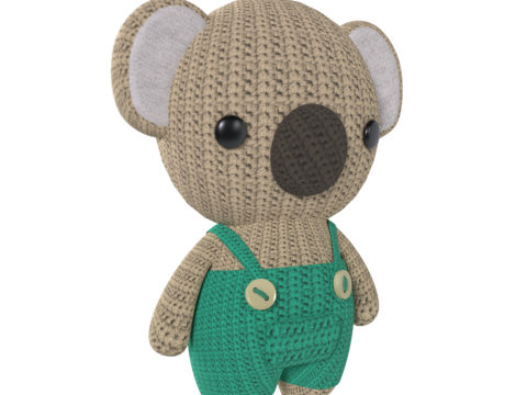 Koala Amigurumi 3D Model