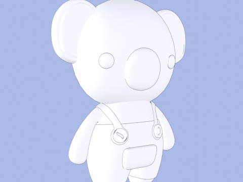 Koala Amigurumi 3D Modell