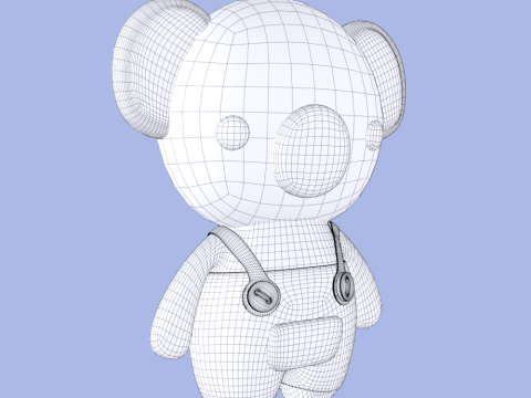 Koala Amigurumi 3D Modell