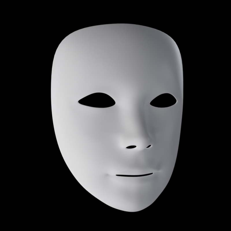 Mask Mockup Modelo 3D .c4d .max .obj .3ds .fbx .stl .blend