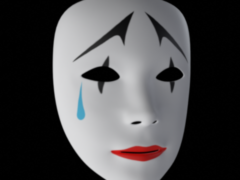 Harlequin Mask 3D Modell
