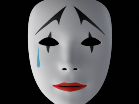 Harlequin Mask 3D Model