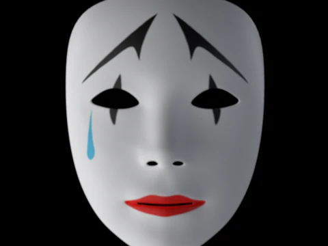 Harlequin Mask 3D Model