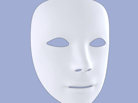 Harlequin Mask 3D Model