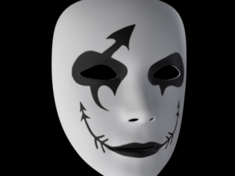 Harlequin Mask Modelo 3D