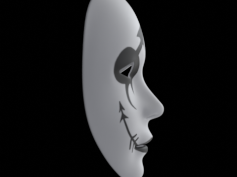 Harlequin Mask 3D 模型