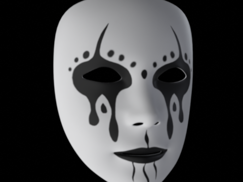 Harlequin Mask 3D Model