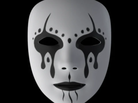 Harlequin Mask 3D Model