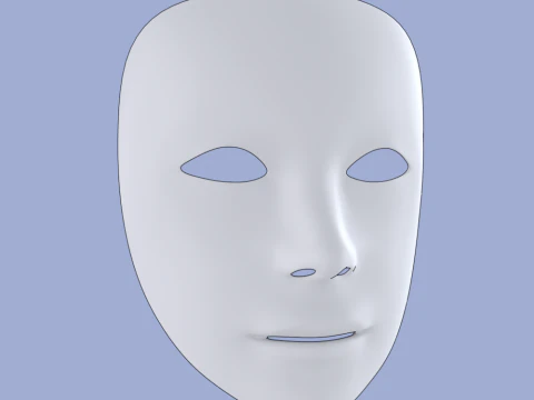 Harlequin Mask 3D Model