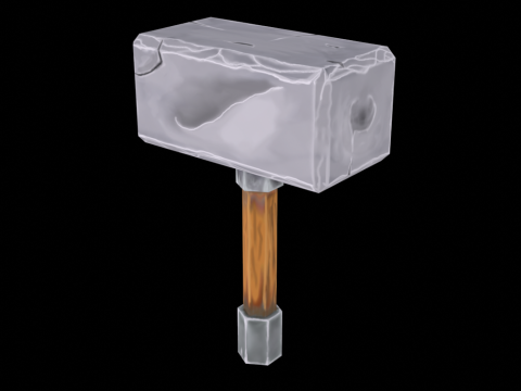 Hand Painted Hammer 3D Модель