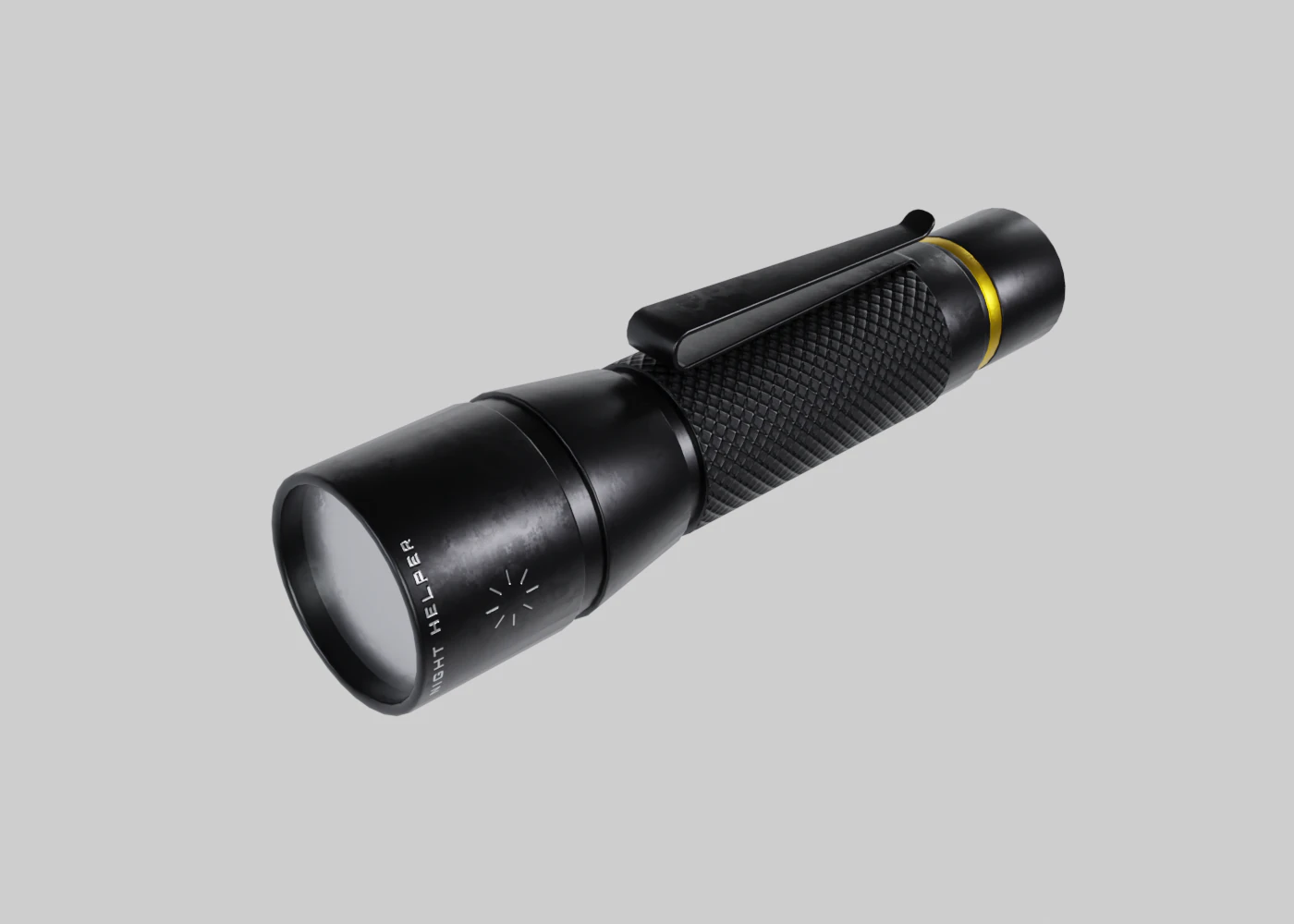 Flashlight 3D Model .c4d .max .obj .3ds .fbx .stl .blend 