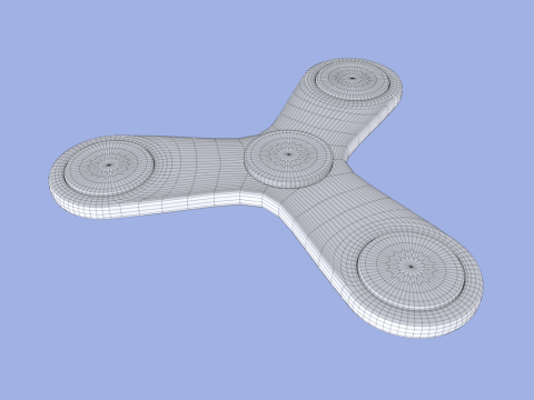 Fidget Spinner Modello 3D