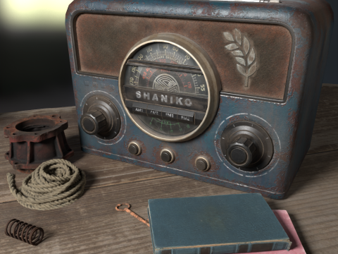 Retro Radio Model 3D