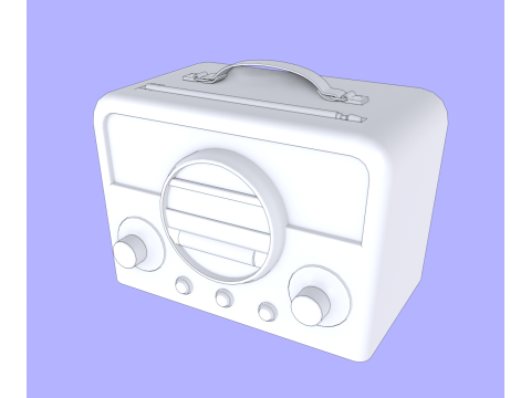 Retro Radio 3D Model