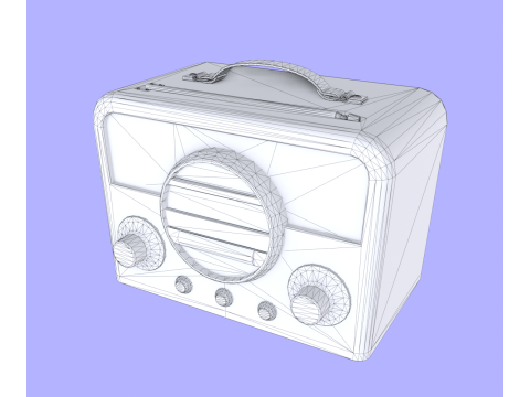 Retro Radio 3D Model