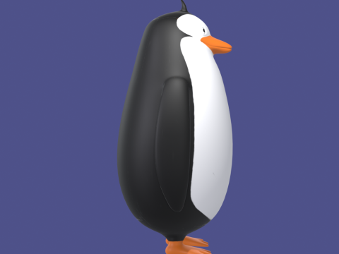 Hand Painted Penguin Model 3D