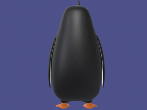 Hand Painted Penguin Model 3D