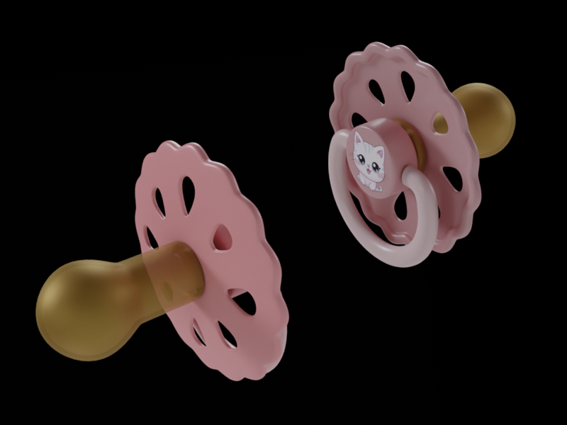 Baby-Schnuller 3D Modell .c4d .max .obj .3ds .fbx .stl .blend