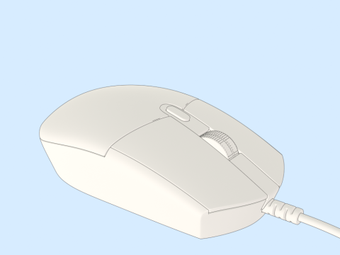 Computermaus 3D Modell