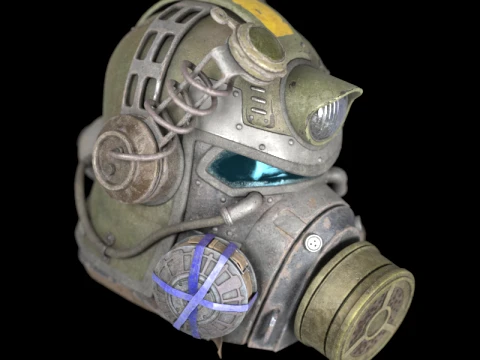 Combat Helmet 3D Model