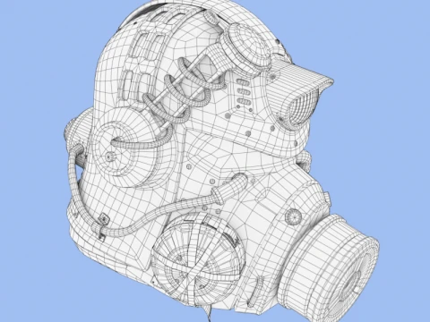 Combat Helmet 3D Model