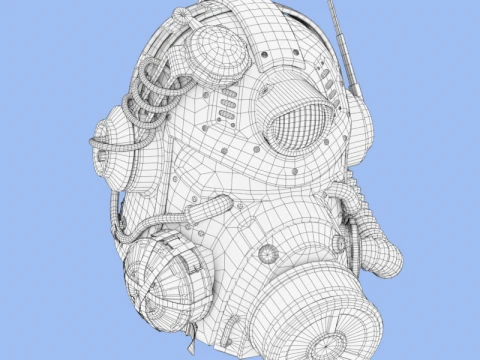Combat Helmet 3D Model