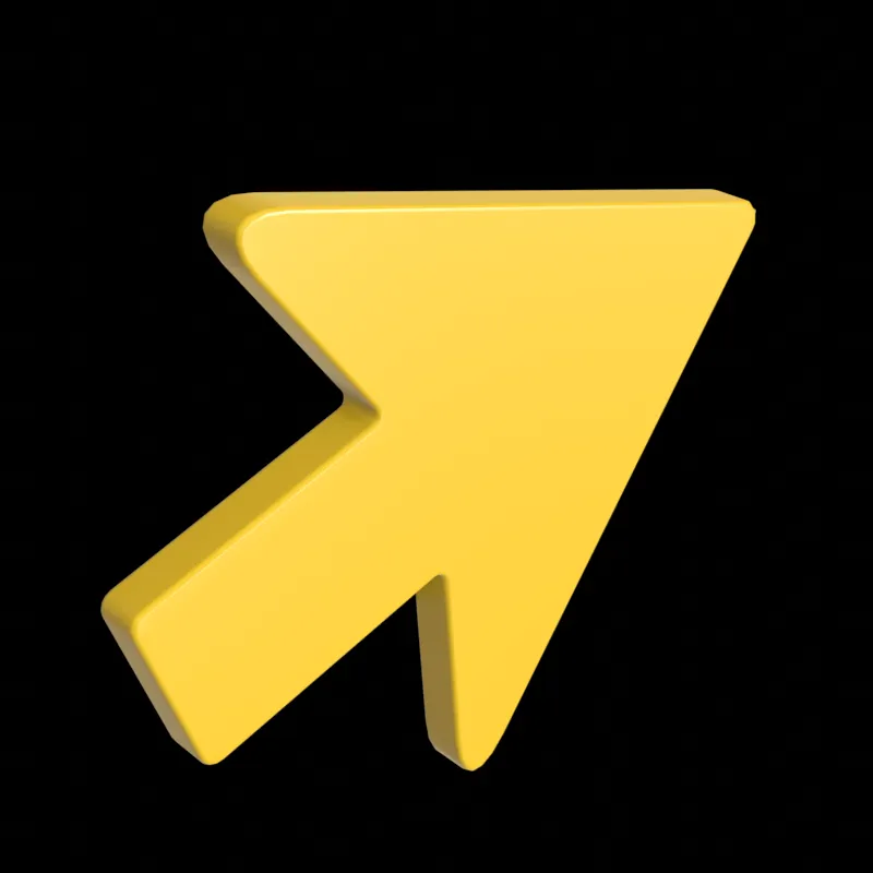 Mouse Cursor 3D Model .c4d .max .obj .3ds .fbx .stl .blend 