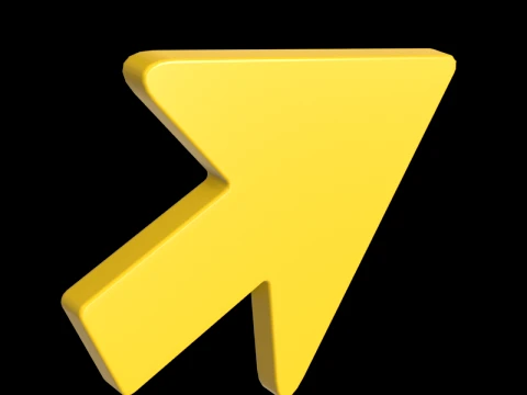 Mouse Cursor 3D Model