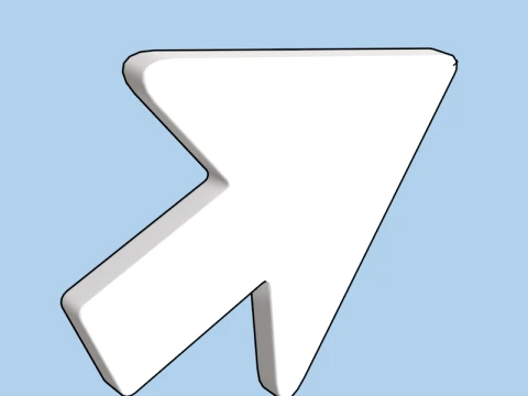 Mouse Cursor 3D Model