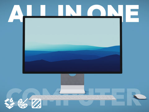 All-in-One Desktop Computer Modelo 3D