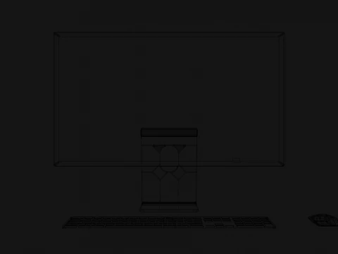 Computer desktop tutto in uno Modello 3D