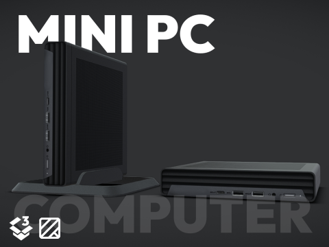 Mini Desktop Computer 3D Модель