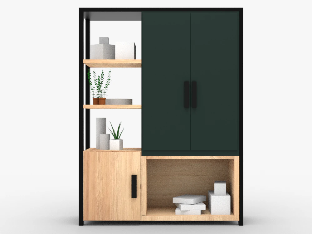 Modern Shelf-closet 3D Model .c4d .max .obj .3ds .fbx .stl .blend 