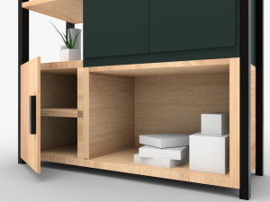 Modern Shelf-closet Modelo 3D