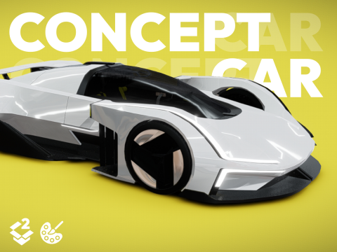 Concept Sport Car - Game ready Modelo 3D