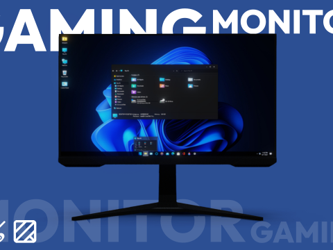 Gaming Monitor- Low Poly 3Dモデル