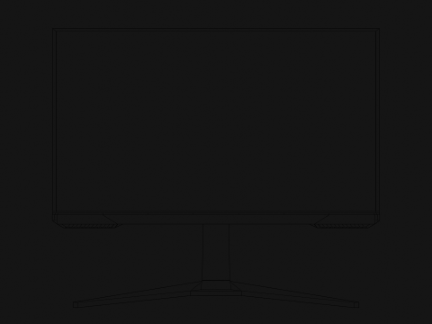 Gaming Monitor- Low Poly 3D Model