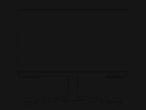 Gaming Monitor- Low Poly 3D Model