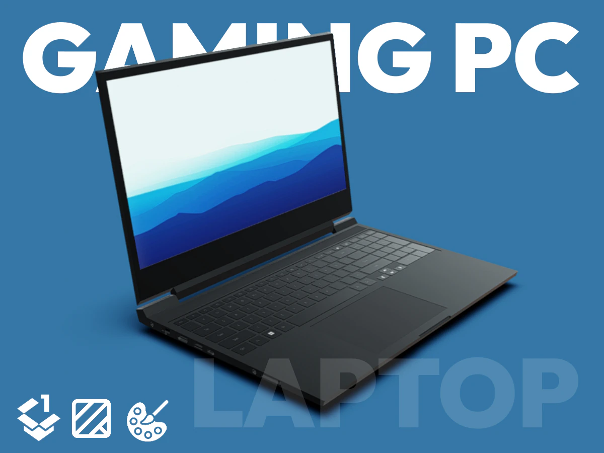 Port&aacute;til para jogos Modelo 3D .c4d .max .obj .3ds .fbx .stl .blend 