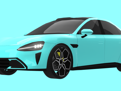 Electric Sedan 3D Модель