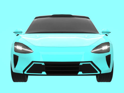 Electric Sedan Modelo 3D