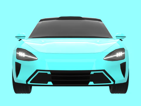 Electric Sedan 3D Model