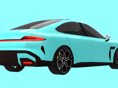 Electric Sedan 3D Model