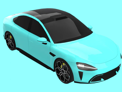 Electric Sedan 3D Model