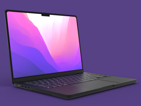 M3 MacBook Pro 3D मॉडल